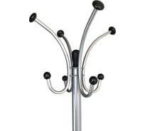 Вешалка-стойка BRABIX CR-855 металл, 4+3 крючка, цвет серебристый 606434