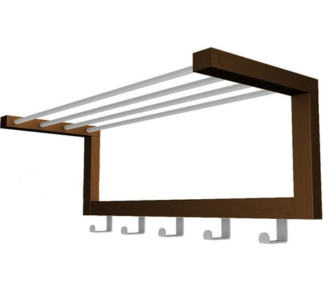 Настенная вешалка Мебелик Дольче темно-коричневый/металлик 4968