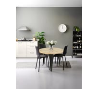 Стол круглый Лесма стиль массив сосны с металлическими ножками 600 СМ - 75-50