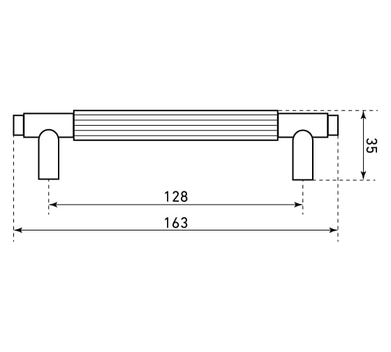 Мебельная ручка-скоба StahlBuro AP2309-128 2 шт., W матовый белый хром 16780