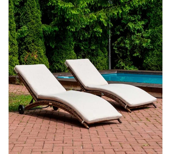 Комплект шезлонгов с матрасом Royal Family AGATA в коричневом цвете 888-26-2-61-21