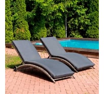 Комплект шезлонгов с матрасом Royal Family AGATA в сером цвете 888-26-2-71-71