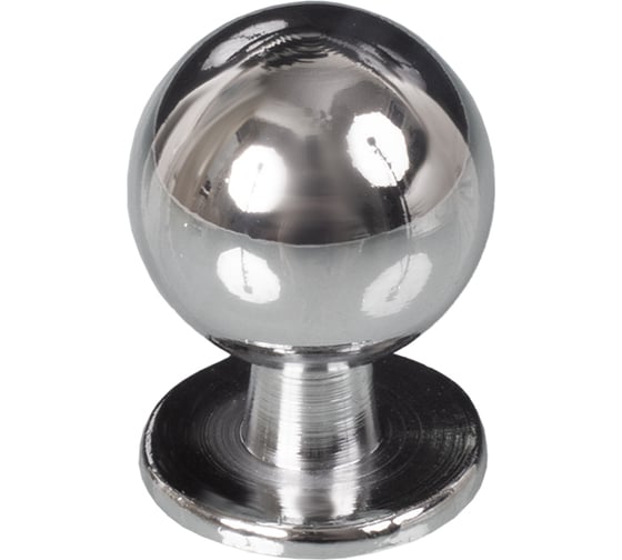 Ручка-кнопка ОФК комплект из 4 штук, 605 S d17 хром Tr-00001139