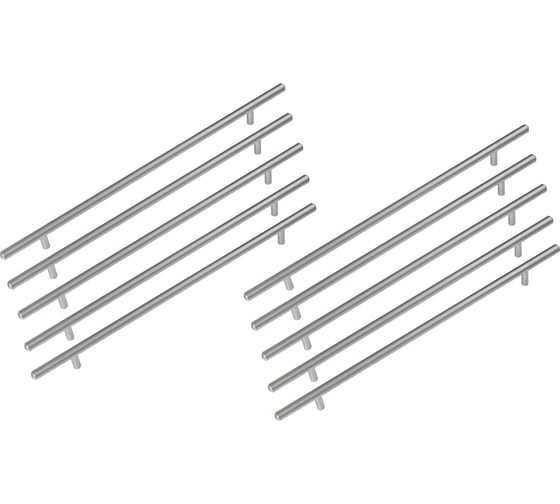 Ручка-рейлинг ОФК комплект из 10 штук, 2011-256 d10 хром матовый Tr-00001148