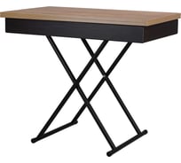 Стол-трансформер Мебелик Лерон дуб крафт золотой/черный 9209