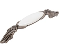 Ручка-скоба с фарфором KERRON 96 мм, черненый старинный цинк SF17-11-96 BAZ