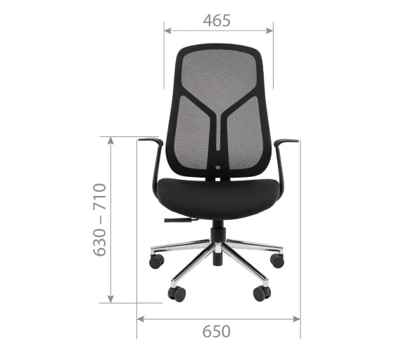 Офисное кресло CHAIRMAN CH588 черный пластик, черный 00-07146052