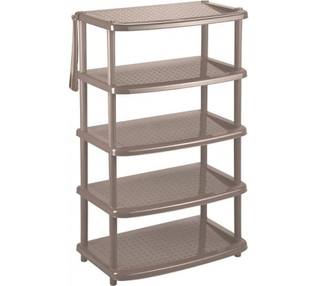 Этажерка для обуви Бытпласт Паола 5 Полок 490х310х1020 мм коричневый 431240214
