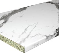 Прямоугольная столешница Союз 1200×600×1r38×0×3027ам мрамор белый ДМ/Р/R0043/АА064/ПР001/1200/600