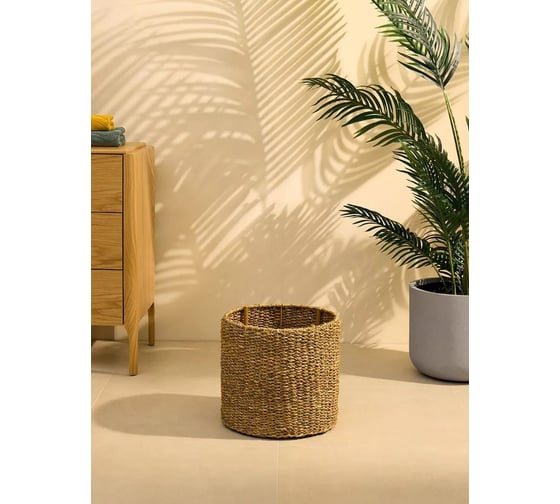 Круглый плетеный пуф Arya Home Arya ручная работа, Loise, 34x32 8680943234544