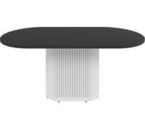 Стол овальный обеденный с металлическим подстольем GENGLASS TRUBIS Wood 180 GGT-03-3-2-О-18090