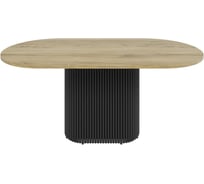 Стол овальный обеденный с металлическим подстольем GENGLASS TRUBIS Wood 180 GGT-03-2-1-О-18090