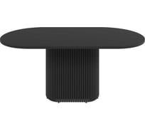 Стол овальный обеденный с металлическим подстольем GENGLASS TRUBIS Wood 180 GGT-03-2-2-О-18090