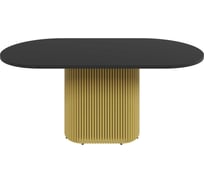 Стол овальный обеденный с металлическим подстольем GENGLASS TRUBIS Wood 180 GGT-03-1-2-О-18090