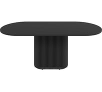 Стол овальный обеденный с металлическим подстольем GENGLASS TRUBIS Wood 200 GGT-03-2-2-О-20090