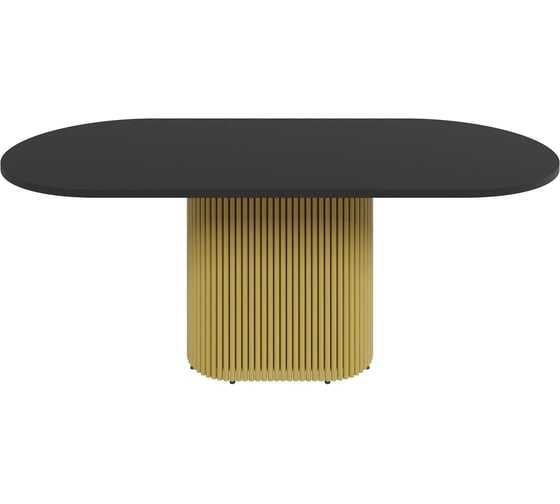 Стол овальный обеденный с металлическим подстольем GENGLASS TRUBIS Wood 200 GGT-03-1-2-О-20090 1