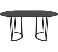 Стол овальный с металлическим подстольем GENGLASS VIOLUR GGT-20-2-2-16080
