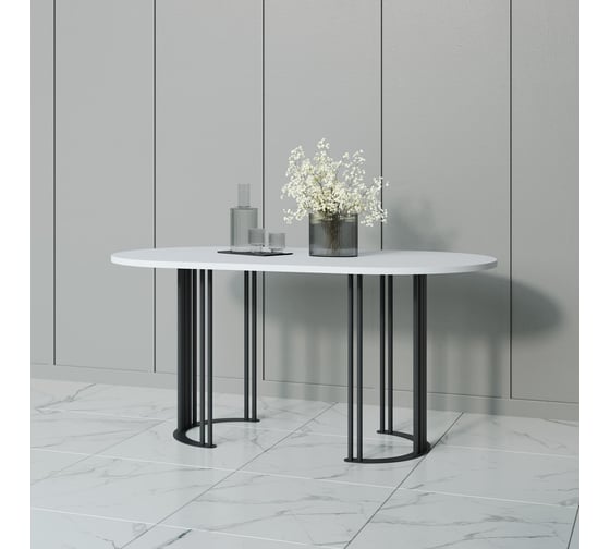 Стол овальный с металлическим подстольем GENGLASS VIOLUR GGT-20-2-3-16090