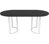 Стол овальный с металлическим подстольем GENGLASS VIOLUR GGT-20-3-2-18090
