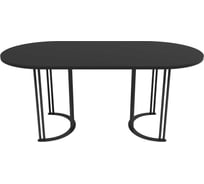 Стол овальный с металлическим подстольем GENGLASS VIOLUR GGT-20-2-2-18090