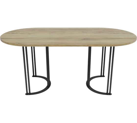 Стол овальный с металлическим подстольем GENGLASS VIOLUR GGT-20-2-1-18090 1