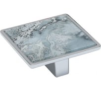 Ручка-кнопка MAKMART 32 мм, отделка хром глянец, стекло CC32xL65xW65V2