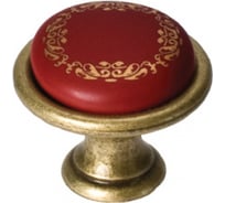 Ручка-кнопка Giusti, отделка бронза античная "Флоренция" + керамика "Бордо" (1 винт М4х22 + 1 винт М4х25) KITP082122D1GA
