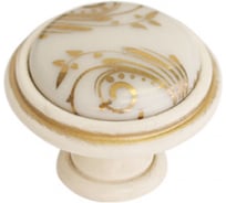 Ручка-кнопка Giusti, отделка золото винтаж + керамика P77.Y01.G7.MT5G