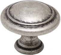 Ручка-кнопка Giusti, отделка старое серебро с блеском EPO2025 30 00E8