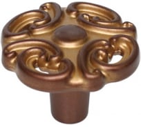 Ручка-кнопка Giusti, отделка медь Сиена с золотой патиной WPO.810Y.000.M001H