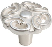 Ручка-кнопка Giusti, отделка серебро с белой патиной WPO.810Y.000.M00M5