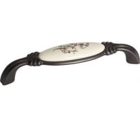 Ручка-скоба Giusti 128мм, отделка бронза темная + керамика M78.X01.G1.MB1G