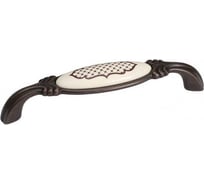 Ручка-скоба Giusti 128мм, отделка бронза темная + керамика M78.X01.S4.MB1G