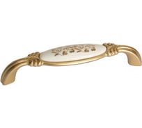 Ручка-скоба Giusti 128мм, отделка золото матовое "Милан" + керамика M78.X01.H3.MR8G