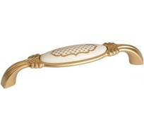 Ручка-скоба Giusti 128мм, отделка золото матовое "Милан" + керамика M78.X01.S1.MR8G