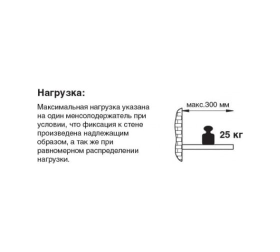 Менсолодержатель MAKMART Шторм отделка черный бархат (матовый), комплект 2 штуки MD.10.272.9005