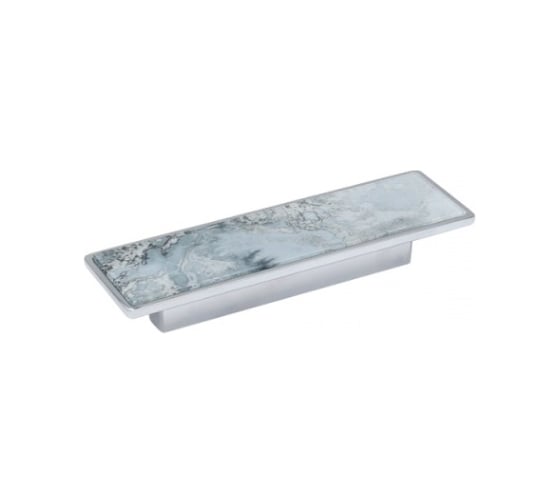 Ручка-скоба MAKMART 96 мм, отделка хром глянец + стекло CC96xL150xw44V2 1