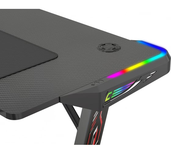 Стол игровой CACTUS CS-GTZ-BK-RGB столешница ДСП черный каркас черный 1994080