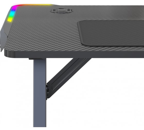 Стол игровой CACTUS CS-GTZ-BK-RGB столешница ДСП черный каркас черный 1994080