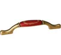 Ручка-скоба Giusti 96/128мм, отделка бронза античная "Флоренция" + керамика "Бордо" (2 винта М4х22 + 2 винта М4х25) KITM172122D1GA