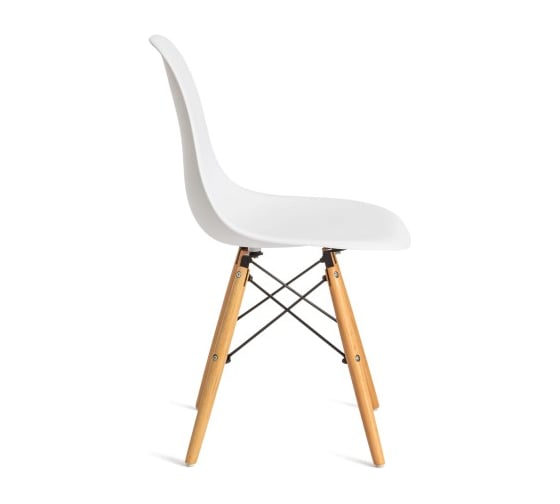 Стул Tetchair CINDY EAMES mod. 001 / 1 шт в упаковке дерево бук/металл/сиденье пластик, 51x46x82.5 см, white белый 14211