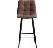 Комплект полубарных стульев - 2 шт.Tetchair CHILLY mod. 7095пб ткань/металл, 53x44x94 см, высота до сиденья 66 см, бежевый barkhat 5/черный 15457