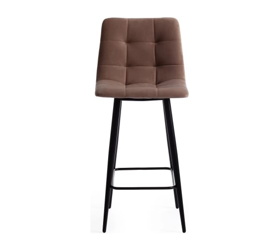 Комплект полубарных стульев - 2 шт.Tetchair CHILLY mod. 7095пб ткань/металл, 53x44x94 см, высота до сиденья 66 см, бежевый barkhat 5/черный 15457 1