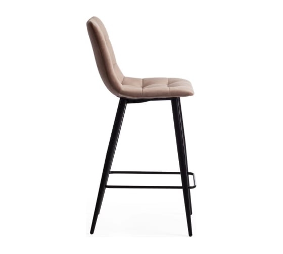 Комплект полубарных стульев - 2 шт.Tetchair CHILLY mod. 7095пб ткань/металл, 53x44x94 см, высота до сиденья 66 см, бежевый barkhat 5/черный 15457