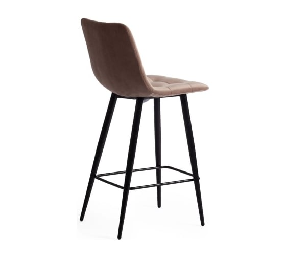 Комплект полубарных стульев - 2 шт.Tetchair CHILLY mod. 7095пб ткань/металл, 53x44x94 см, высота до сиденья 66 см, бежевый barkhat 5/черный 15457