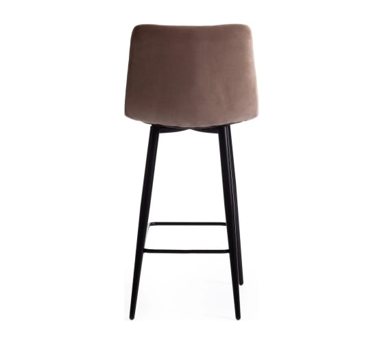 Комплект полубарных стульев - 2 шт.Tetchair CHILLY mod. 7095пб ткань/металл, 53x44x94 см, высота до сиденья 66 см, бежевый barkhat 5/черный 15457