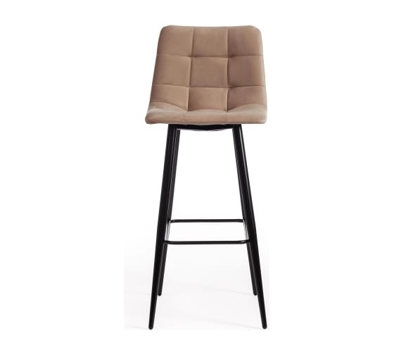 Комплект барных стульев - 2 шт. Tetchair CHILLY mod.7095б ткань/металл, 53x44x104 см, высота до сиденья 76 см, бежевый barkhat 5/черный 14354