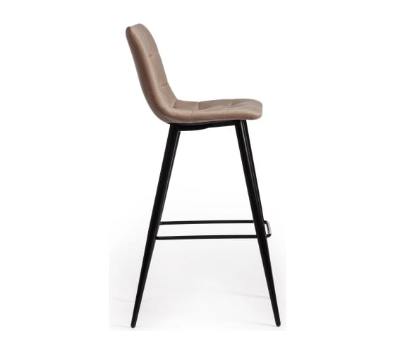 Комплект барных стульев - 2 шт. Tetchair CHILLY mod.7095б ткань/металл, 53x44x104 см, высота до сиденья 76 см, бежевый barkhat 5/черный 14354