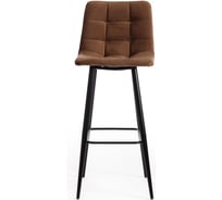 Комплект барных стульев - 2 шт. Tetchair CHILLY mod.7095б ткань/металл, 53x44x104 см, высота до сиденья 76 см, коричневый barkhat 12/черный 14352