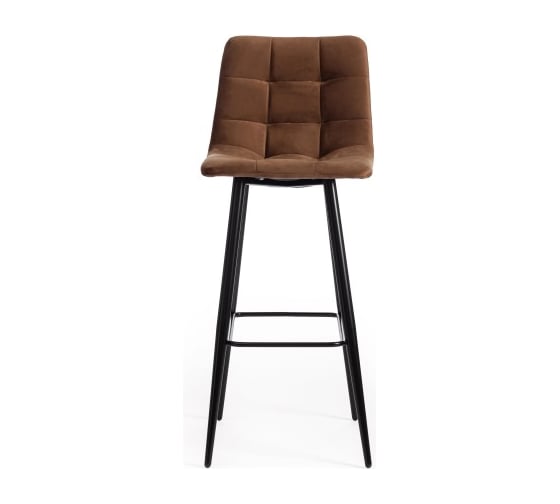 Комплект барных стульев - 2 шт. Tetchair CHILLY mod.7095б ткань/металл, 53x44x104 см, высота до сиденья 76 см, коричневый barkhat 12/черный 14352 1
